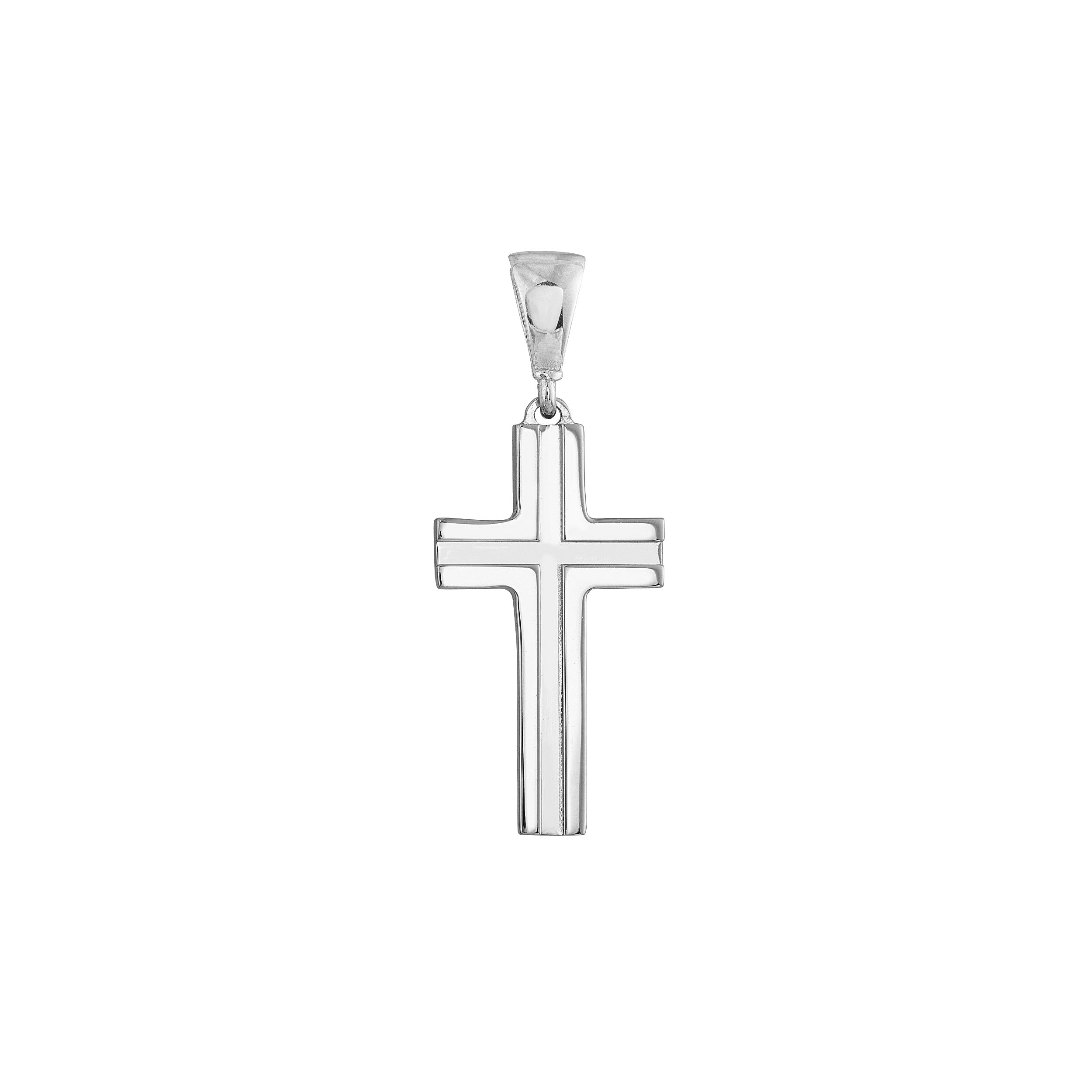 Small Polished Grooved Cross
