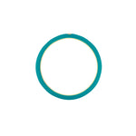 Diamond Bezel on Teal Enamel Band
