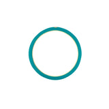 Diamond Bezel on Teal Enamel Band