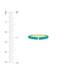 Diamond Bezel on Teal Enamel Band