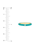 Diamond Bezel on Teal Enamel Band