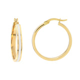 Large White Enamel Round Hoops