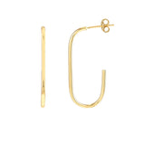 Open Paper Clip Hoop Earrings