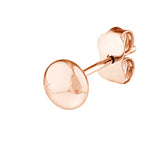 5.5mm Flat Round Pebble Stud Earrings