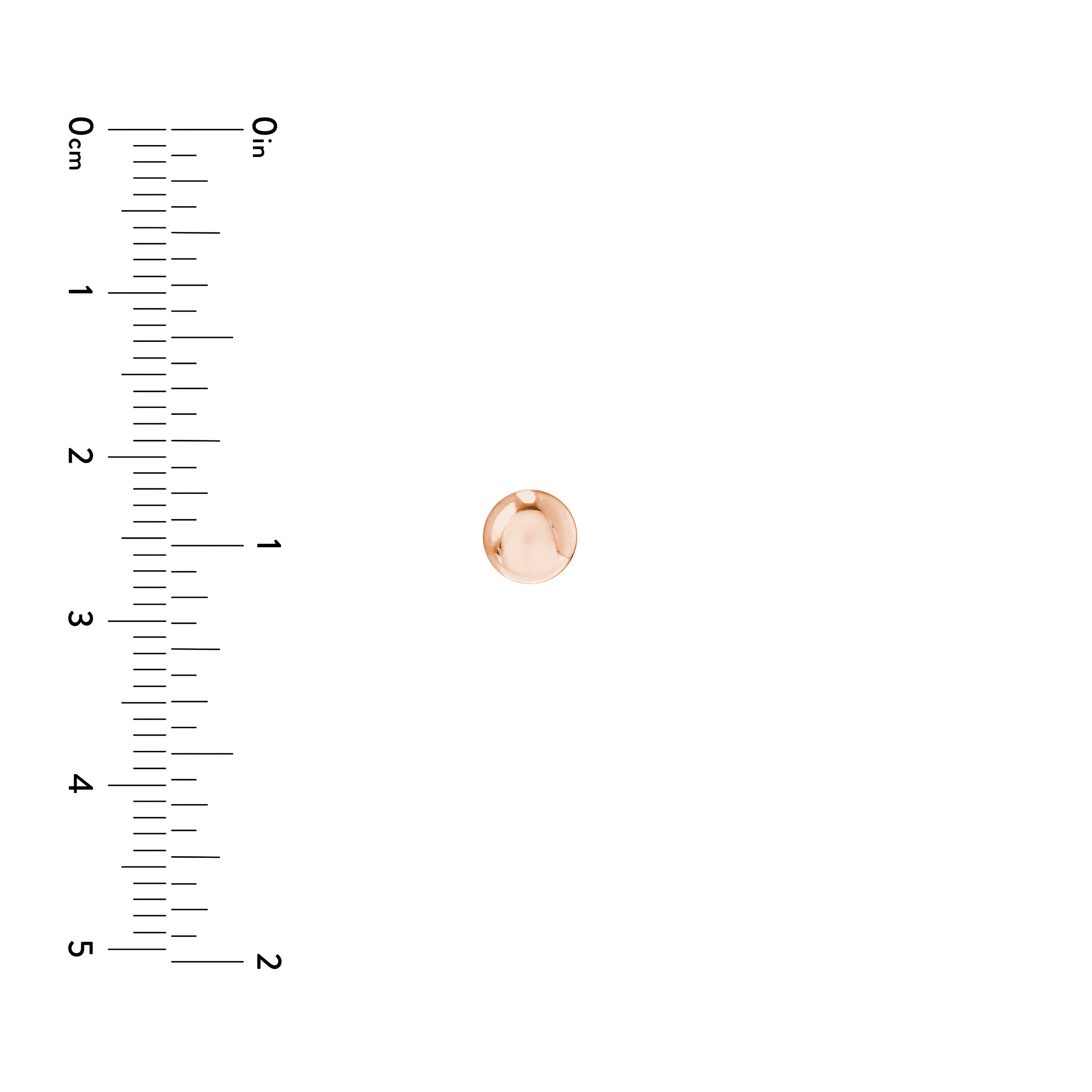 5.5mm Flat Round Pebble Stud Earrings