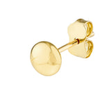 5.5mm Flat Round Pebble Stud Earrings