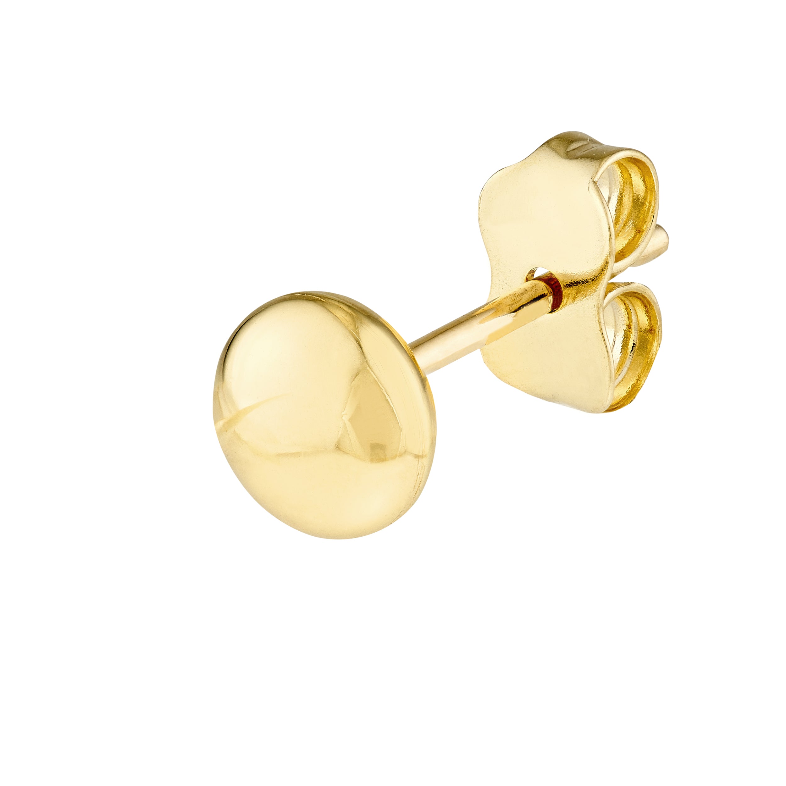 5.5mm Flat Round Pebble Stud Earrings