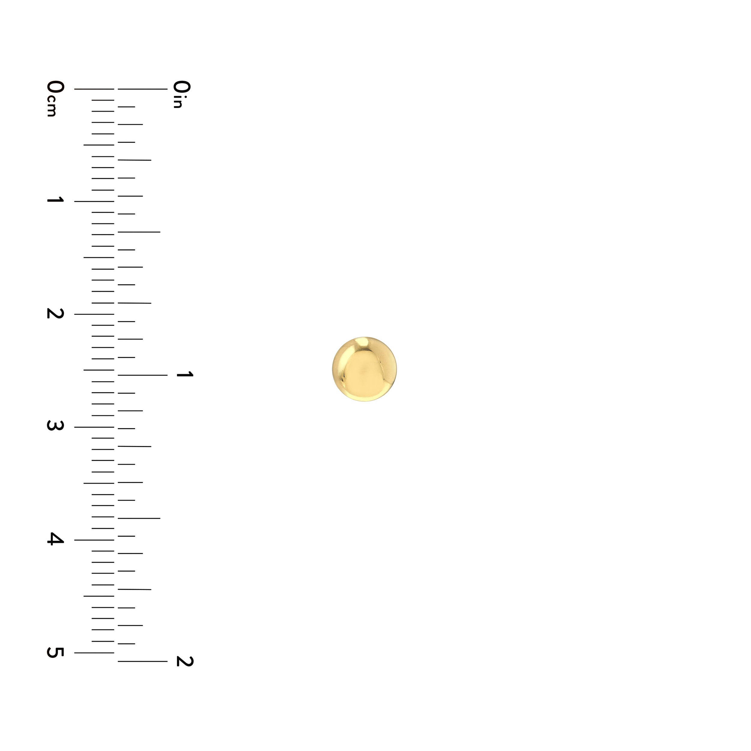 5.5mm Flat Round Pebble Stud Earrings