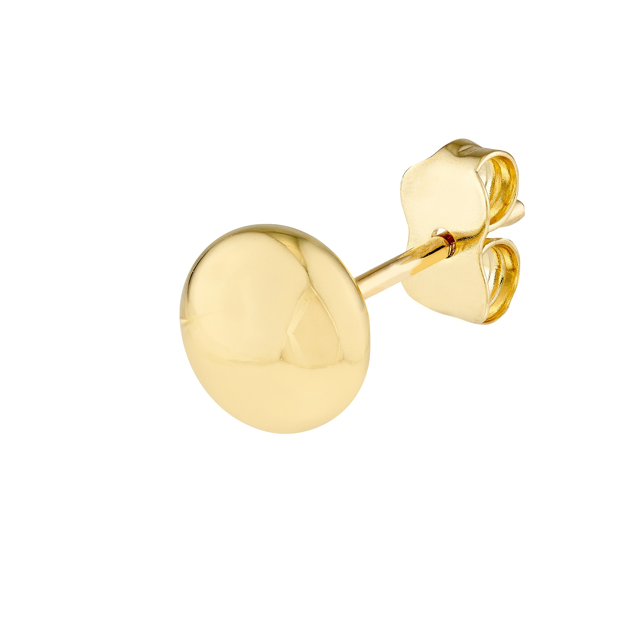 7.0mm Flat Round Pebble Stud Earrings