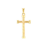 11mm Double Sided D/C Twisted Cross Pendant
