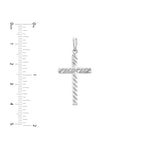 17mm Twisted Design Cross Pendant