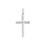 17mm Twisted Design Cross Pendant