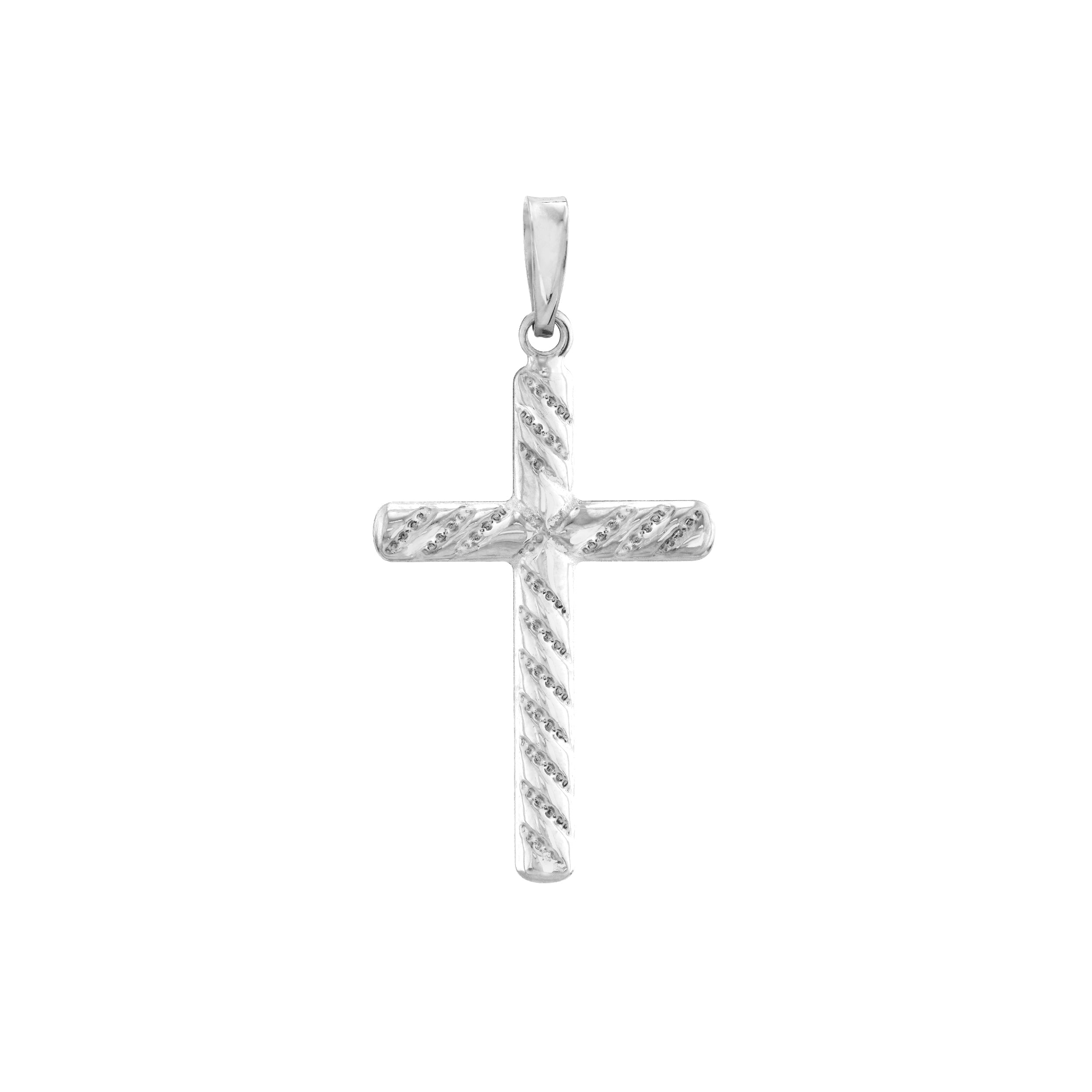 17mm Twisted Design Cross Pendant