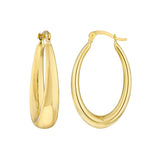 Graduated Oval Puff Hoop Earrings