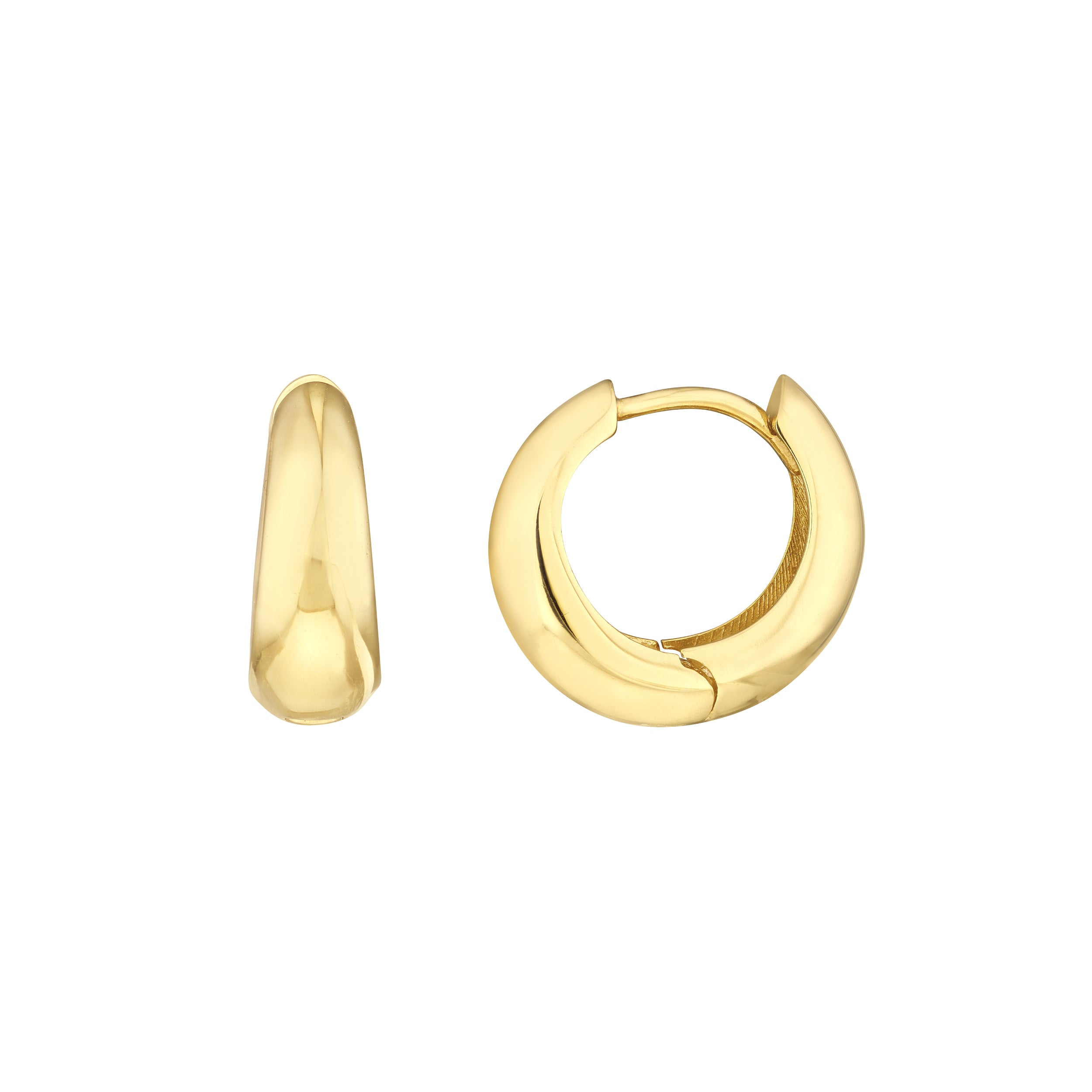 Graduated Small Puff Hoop Earrings