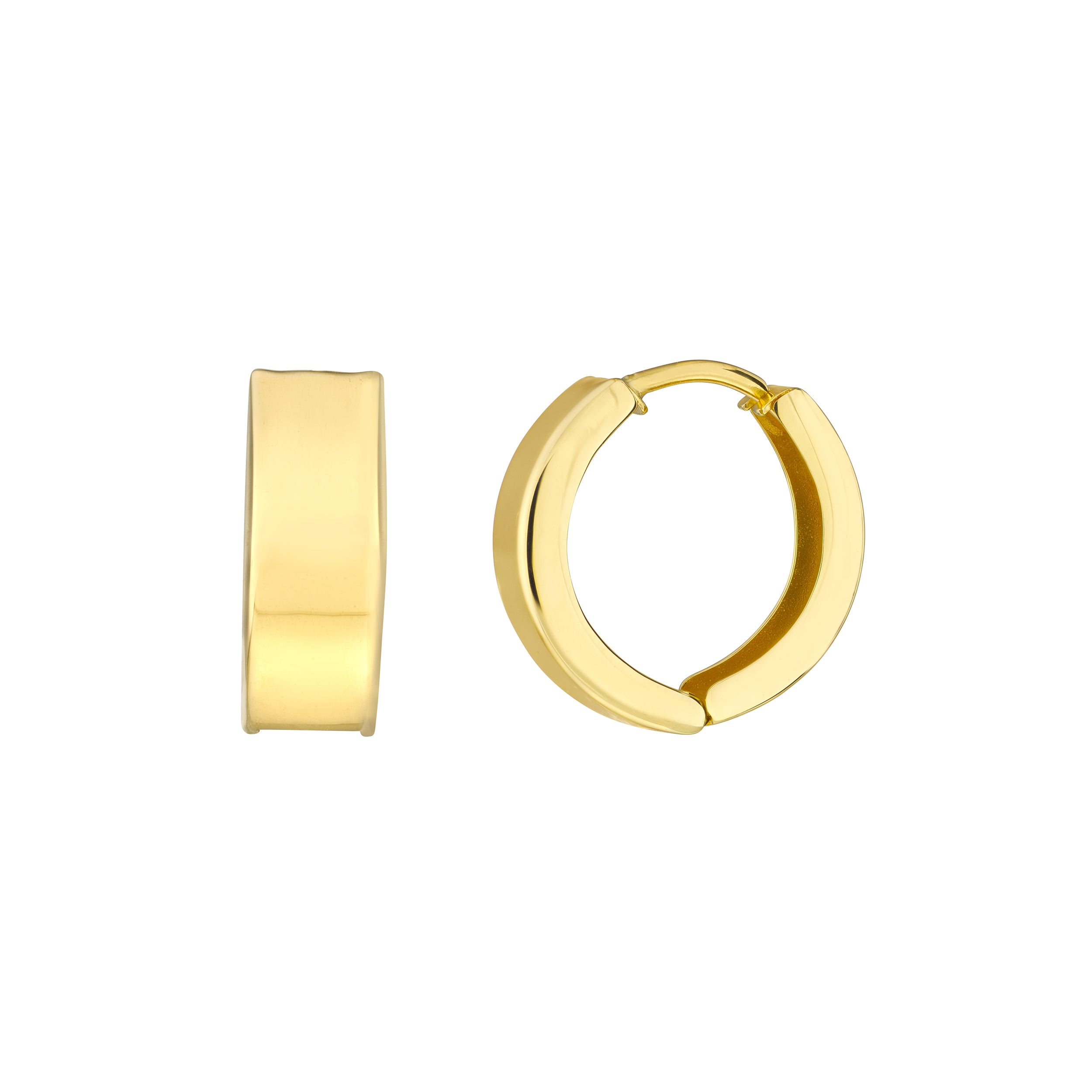 High Polished Round Hoop Earrings