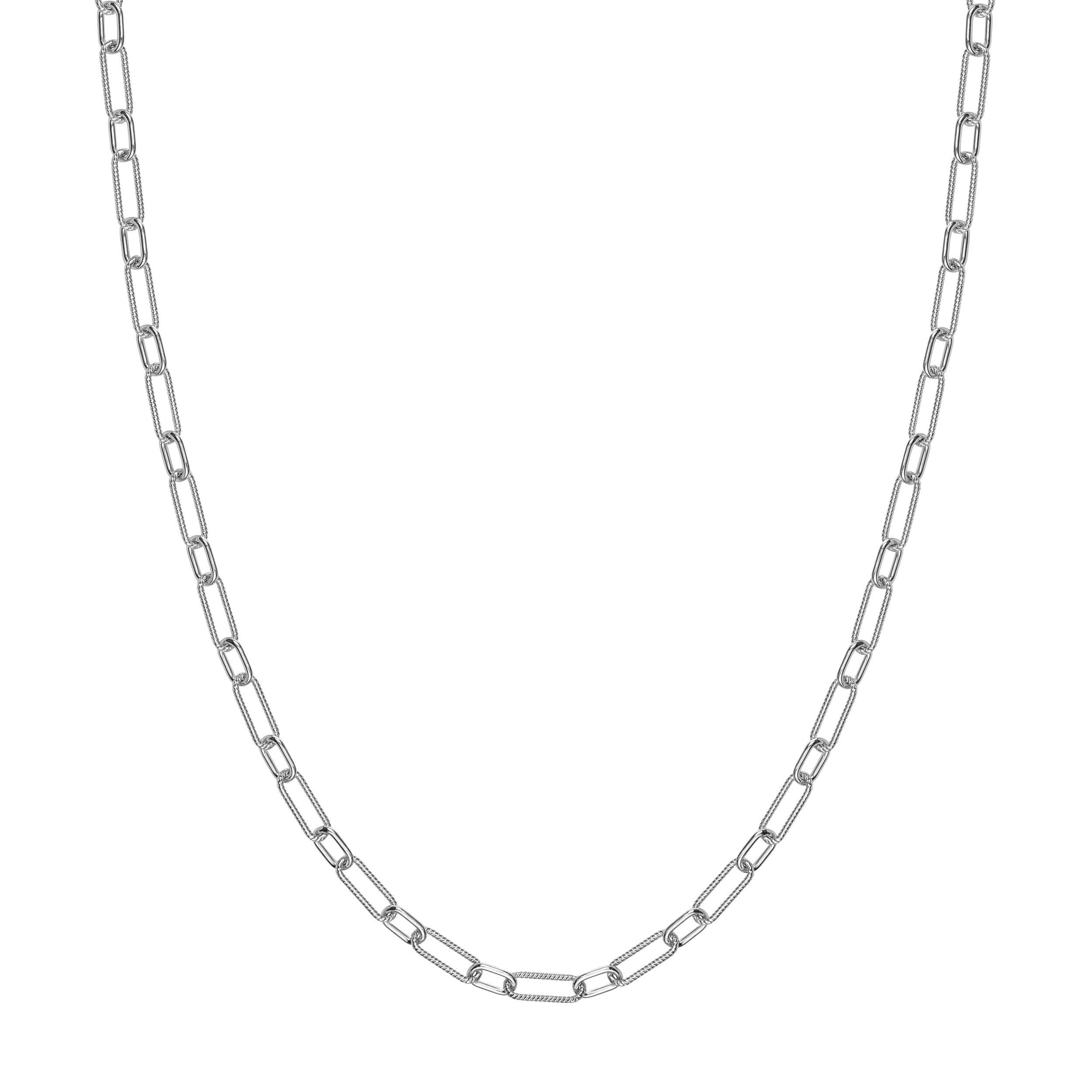 4.35mm Smooth and Twisted Paper Clip Chain