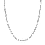 Sterling Silver 3.45mm Square Curb Chain with Lobster Lock