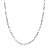 Sterling Silver 3.45mm Square Curb Chain with Lobster Lock