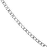Sterling Silver 3.45mm Square Curb Chain with Lobster Lock