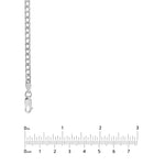 Sterling Silver 3.45mm Square Curb Chain with Lobster Lock