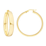 30mm Round Polished Hoops