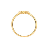Beaded Open Oval Ring