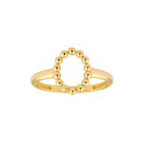 Beaded Open Oval Ring