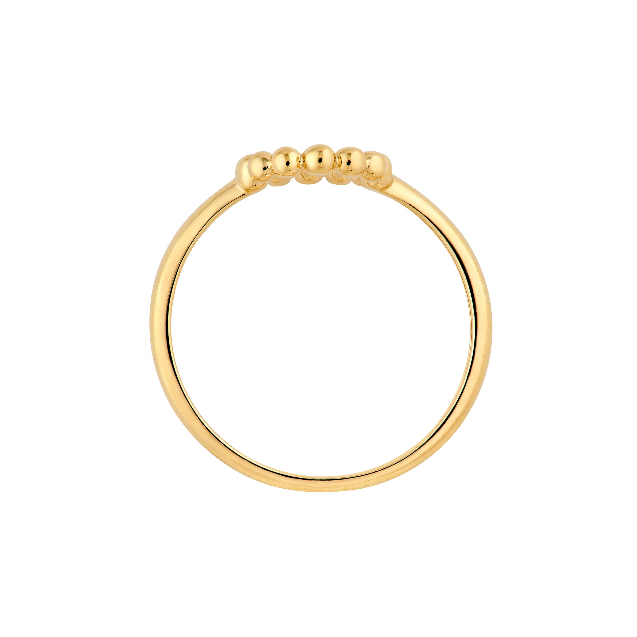 Beaded Open Oval Ring