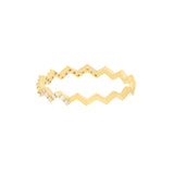 Diamond Polished Zig Zag Ring