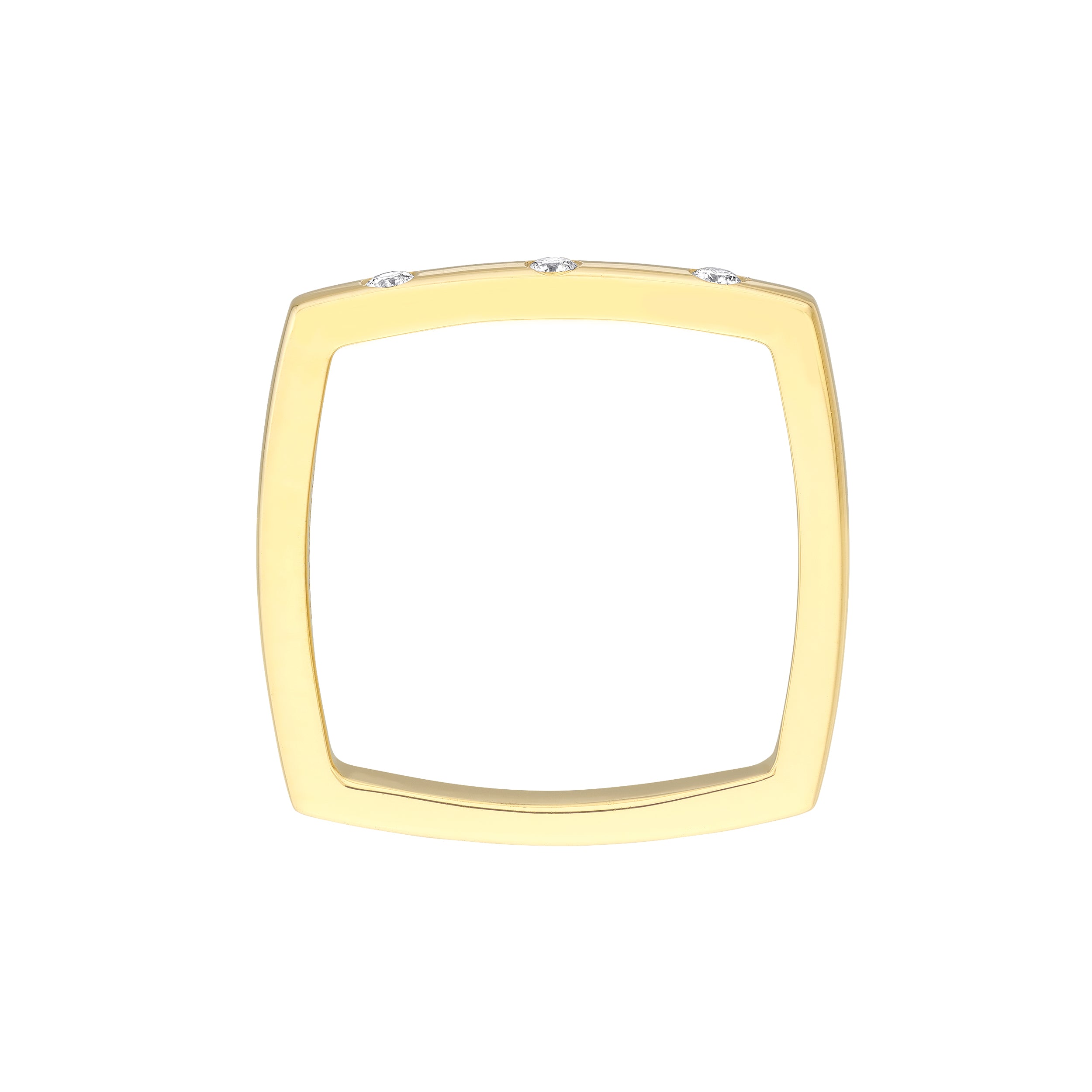 Bold Diamond Square Band Ring
