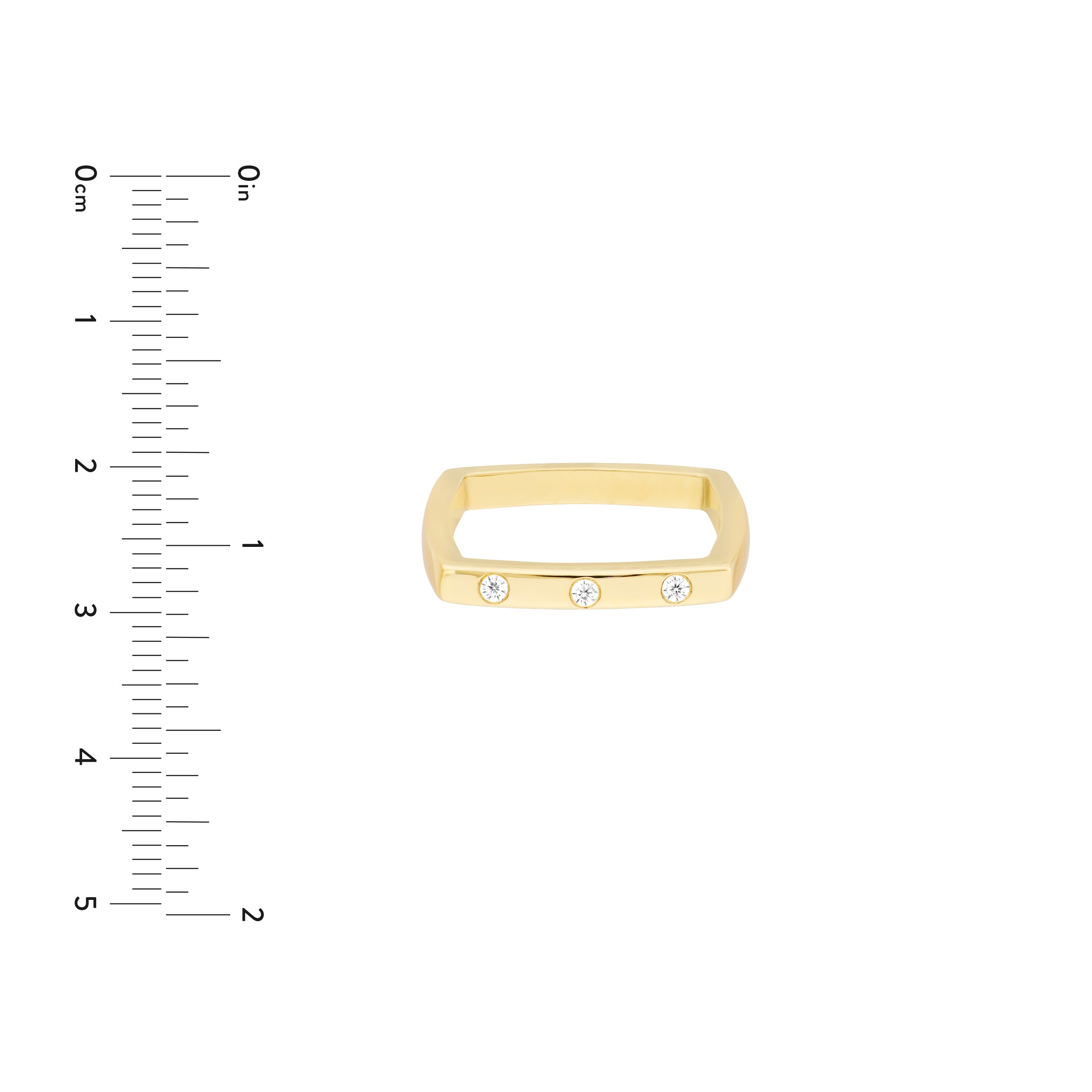 Bold Diamond Square Band Ring