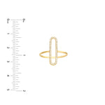 Diamond Paper Clip Frame Ring