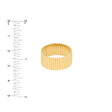 Ribbed Cigar Wide Band Ring