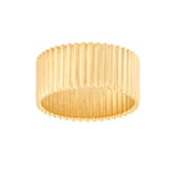 Ribbed Cigar Wide Band Ring