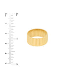 Ribbed Cigar Wide Band Ring