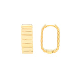 Ribbed Mini Hoop Earrings