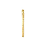 2mm x 20mm Diamond-Cut Hoop Earrings