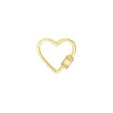 Diamond Barrel Twist Heart Clasp