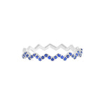 Sapphire Stones Zig Zag Ring