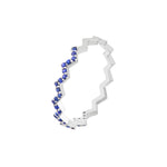Sapphire Stones Zig Zag Ring