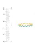 Lt.Turquoise Stone Zig Zag Ring