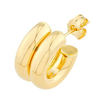 15mm Small Double Open Hoop Earrings