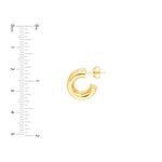 15mm Small Double Open Hoop Earrings