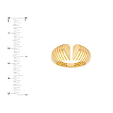 Split Heart Diamond Cut Ring