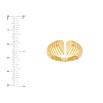 Split Heart Diamond Cut Ring