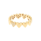 Side by Side Heart Ring