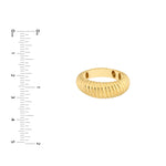 Graduated Ribbed Polished Ring