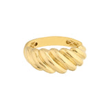 Polished Twist Ribbed Ring