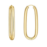 38.3mm Oval Round Hoop Hinged Earrings